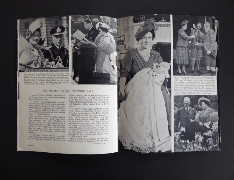 King George Vl British royalty. 1951 Her Majesty/'s Golden Remembrance Book Windsor family Queen Elizabeth Mother Queen Elizabeth