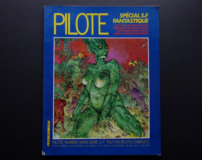 Pilot. Special Science fiction, fantasy. Special issue No. 78 bis. 1980. Vintage comic strip. Metal. Spatial. Comic anticipation.