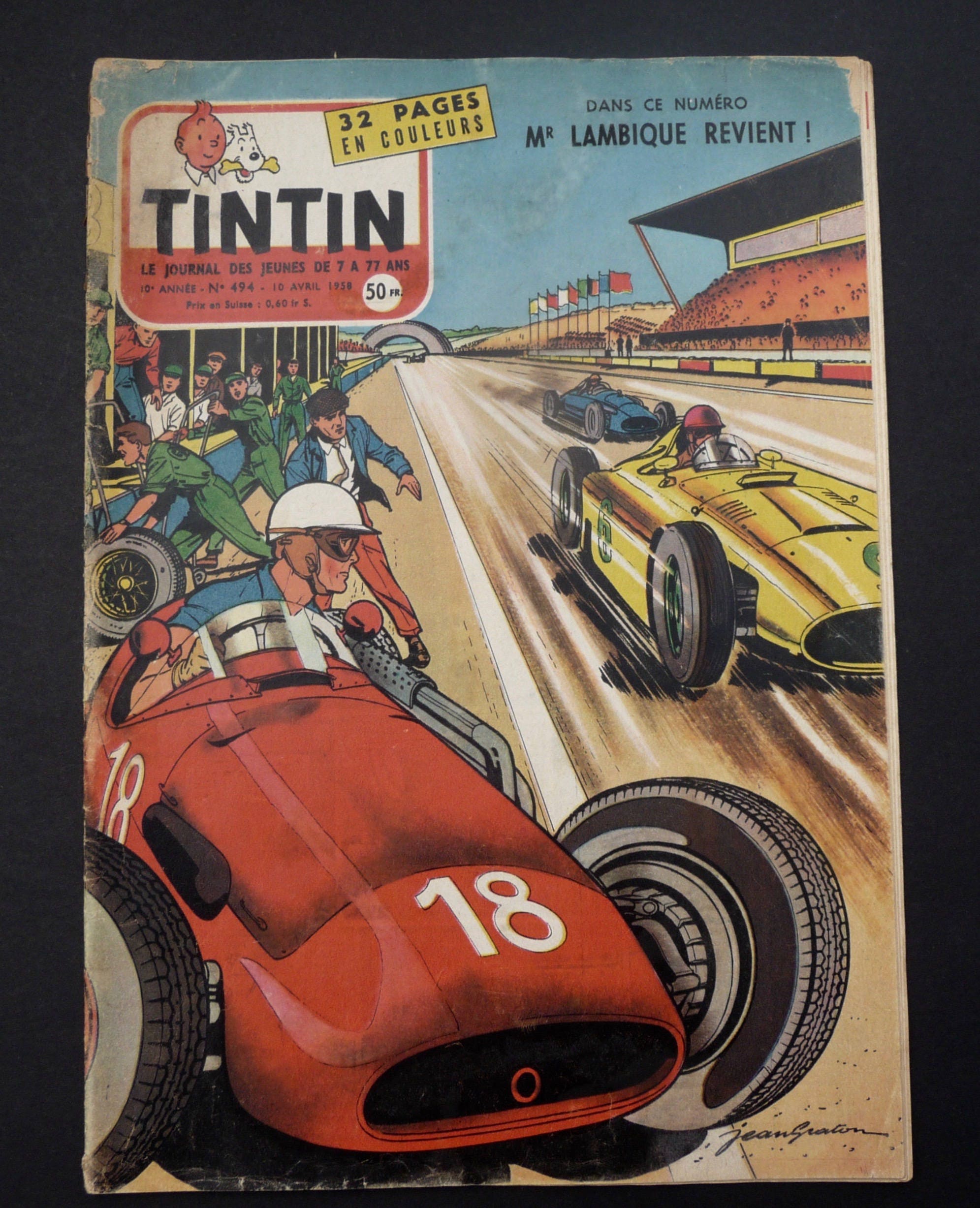 Tintin journal. April 10, 1958. 10th year. N.494. French Edition ...