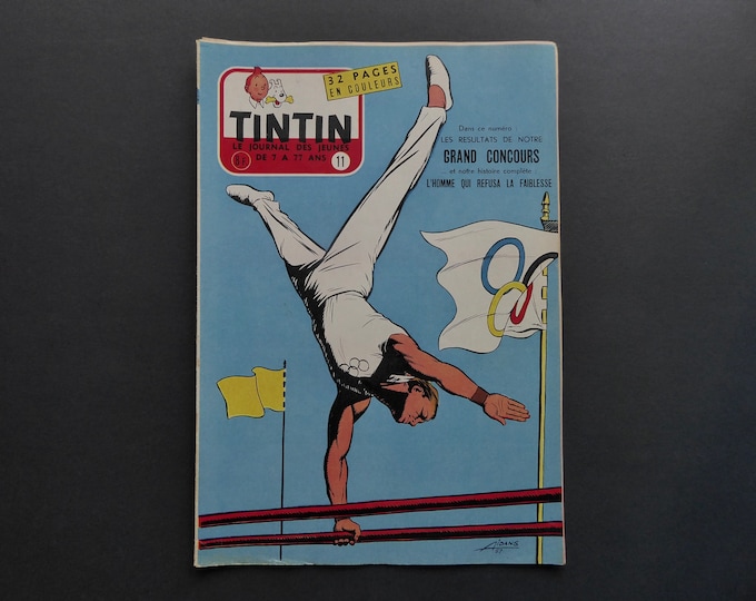 Tintin Journal. 1957. Belgian edition. Grade 12. N.11. Coke in stock. Vintage comic.