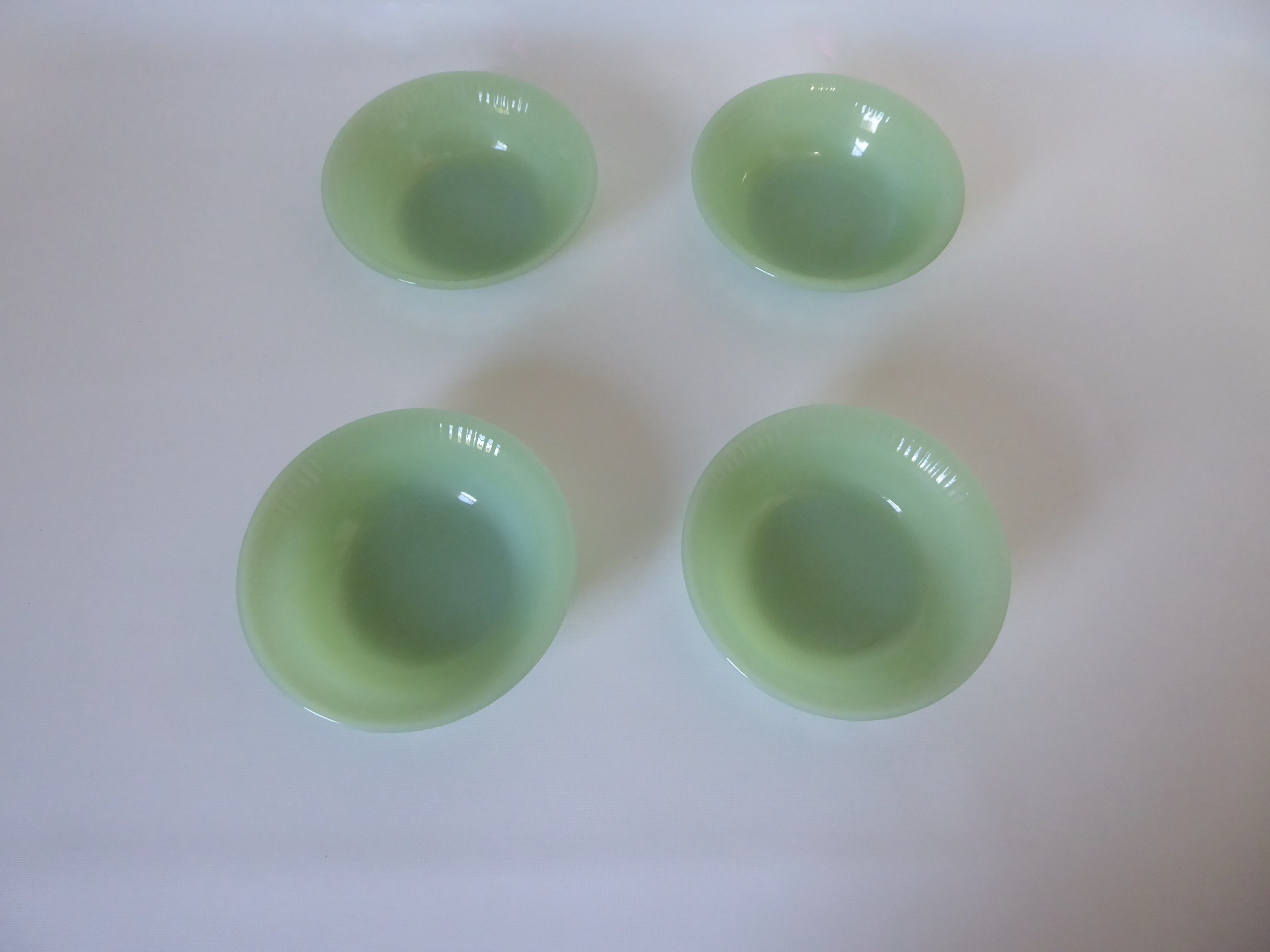 Jadeite Green Depression Style Glass Beehive Drippings Bowl With