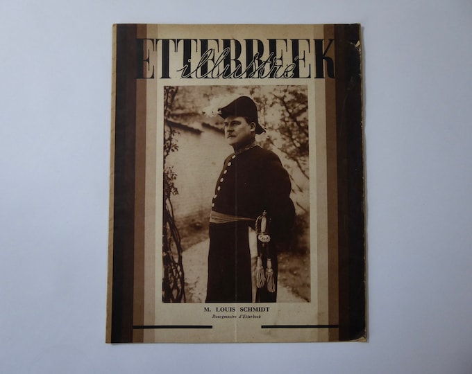 Etterbeek Illustrated. 1938. Political party magazine. Vintage Brussels photo.