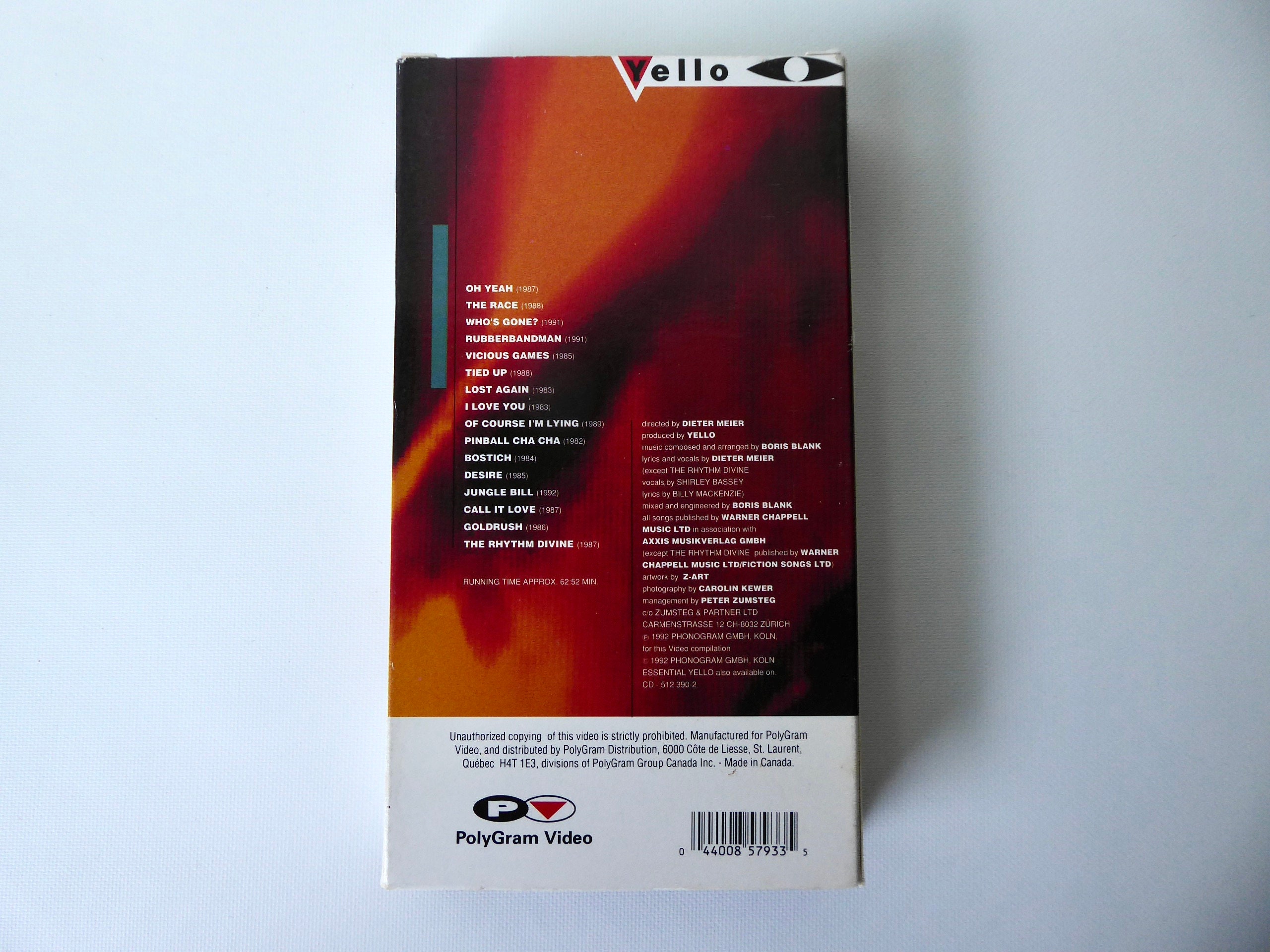 Essential. Yello. VHS Tape. Polygram Video. Canada 1992. - Etsy
