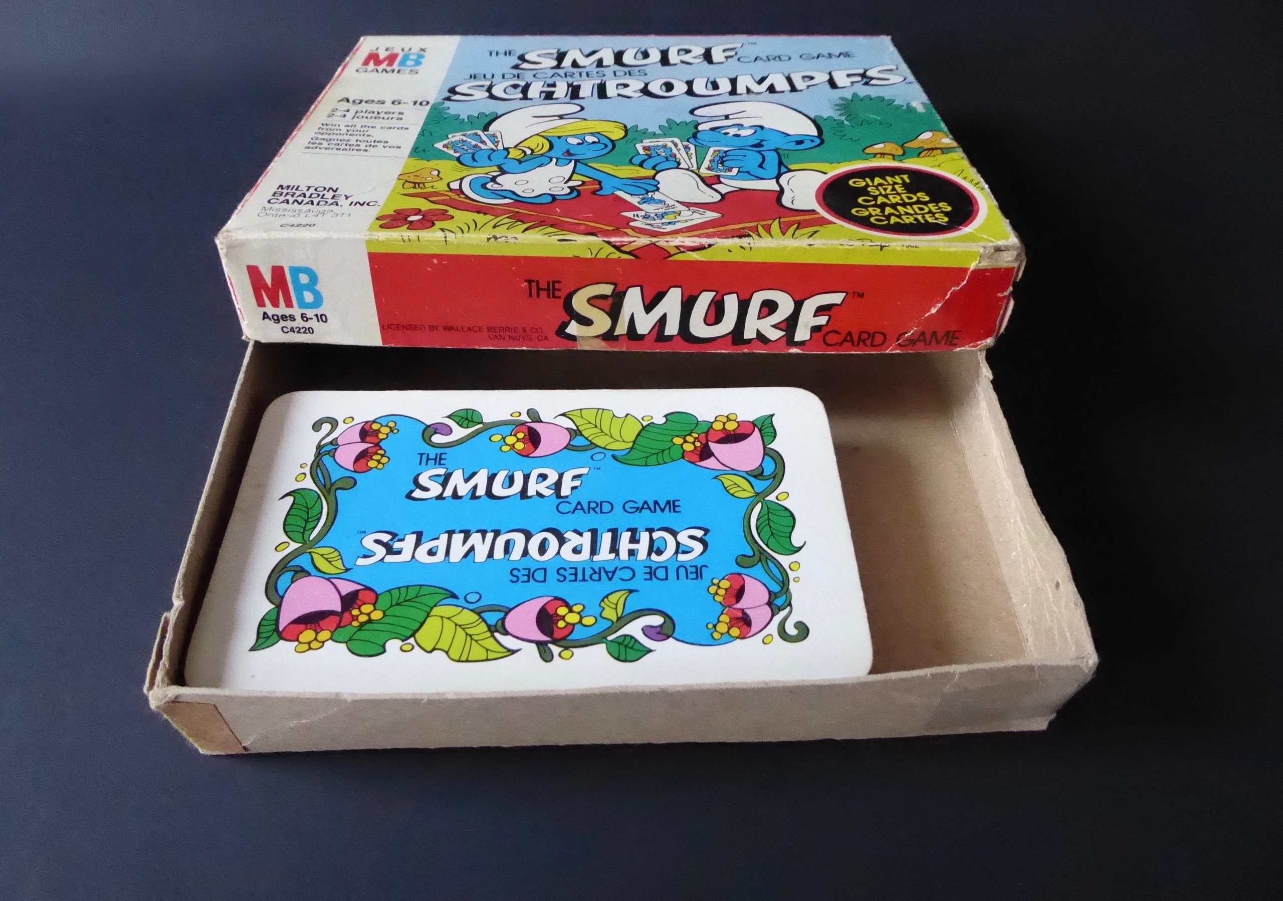 Vintage 1982 The Smurf Card Game 39 Play Cards By Milton Bradley Complete  *Read*