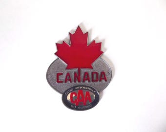 CAA Canada metal sign. Automobile Club of Quebec. 1960.