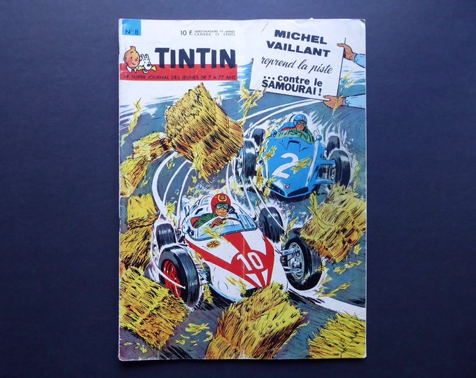 Tintin newspaper. 19th year n.3. February 25, 1964. Belgian edition. Vintage Formula 1. Motorsport. Johnny Halliday.