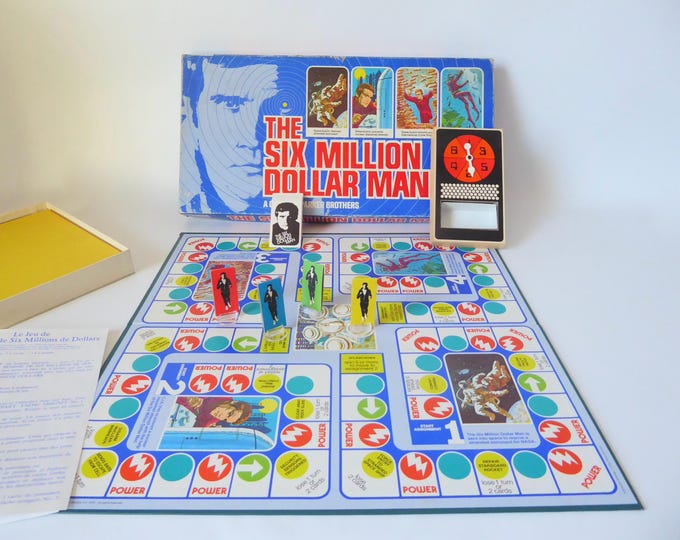 The six million dollar man. A game by Parker Brothers. 1975. Vintage table game.