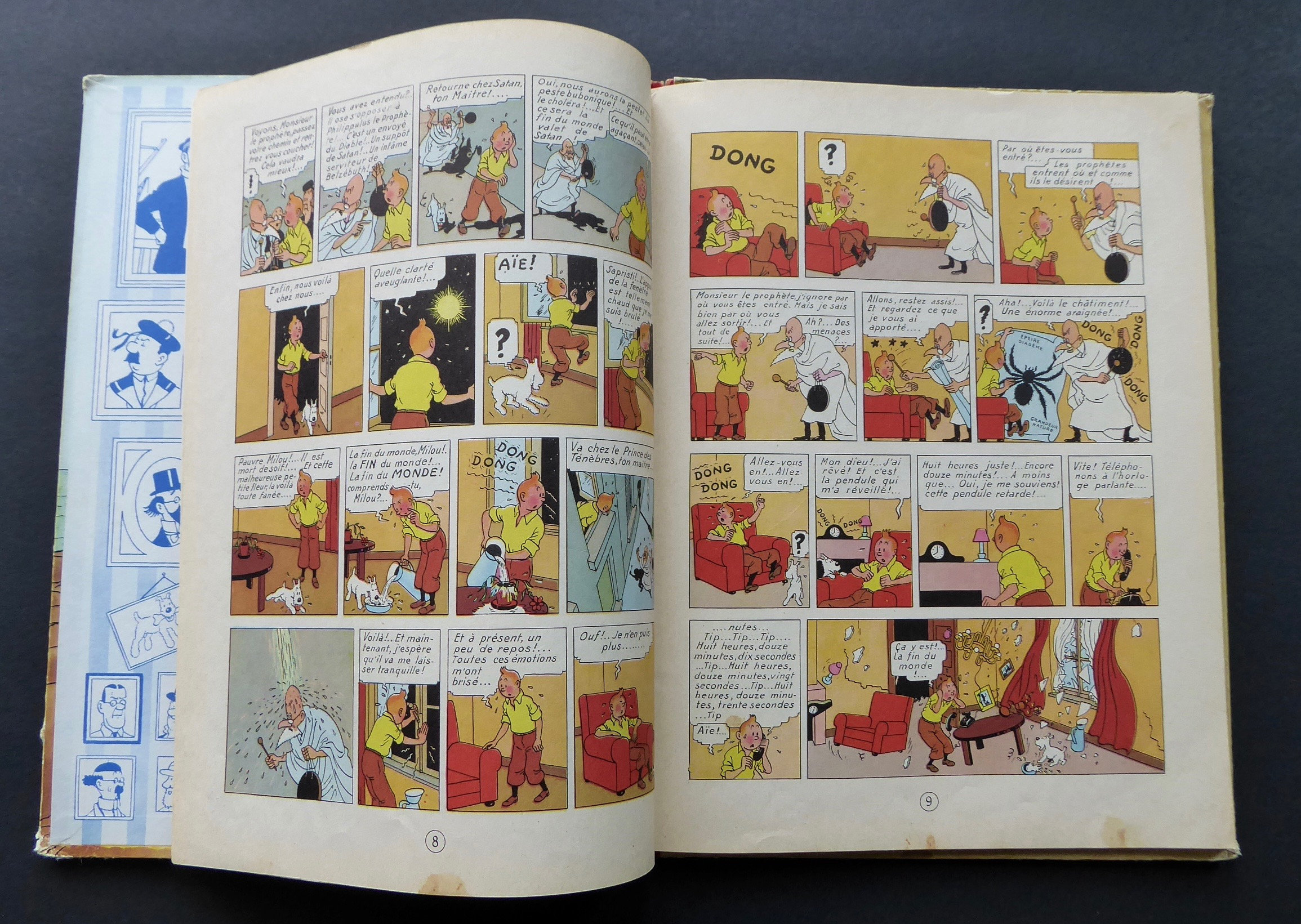 Tintin. 1960. The mysterious star. Herge. Giant mushroom. Spider ...