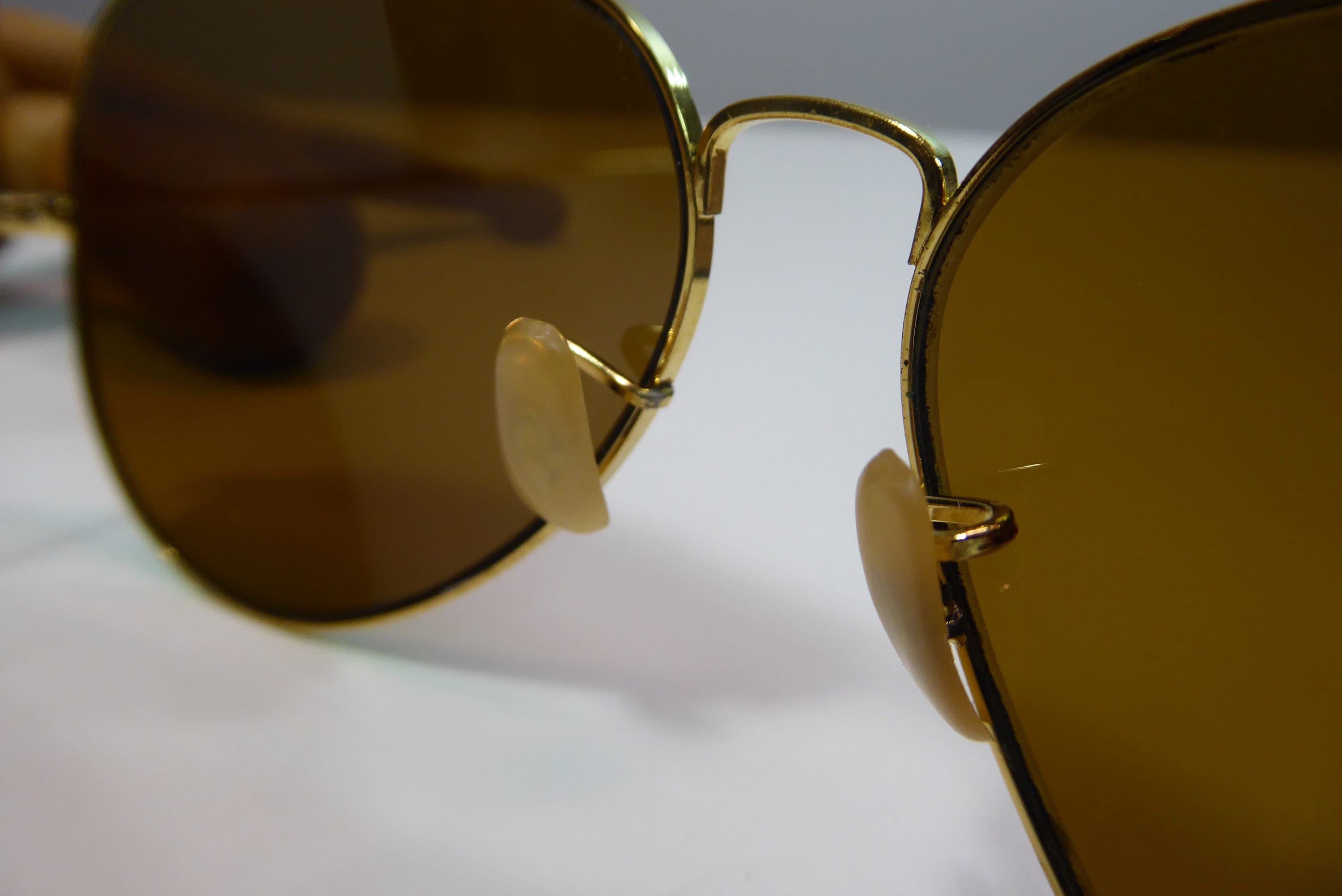 Vintage Ray Ban B15 regular driving series aviator glasses Brown