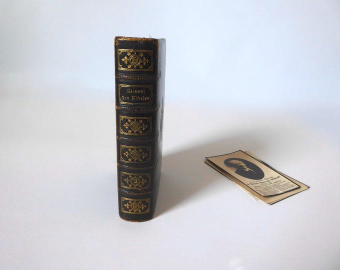 Missal for the faithful. Desclée, Lefebvre et cie. 1901. Full leather cover. Vintage prayer book.