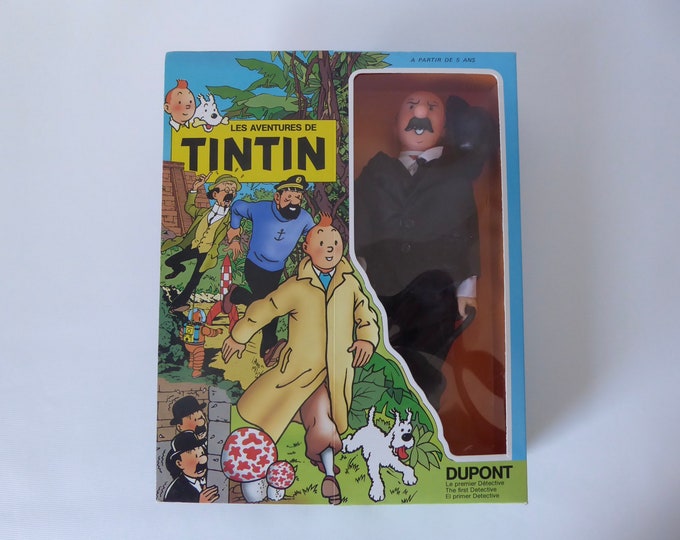 The Adventures of Tintin. Dupont the first detective. Seri figurine doll. 1985. Tintin Journal