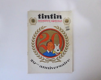 Tintin magazine, 20th anniversary special issue. Belgian edition. 1966. Cover by Hergé.