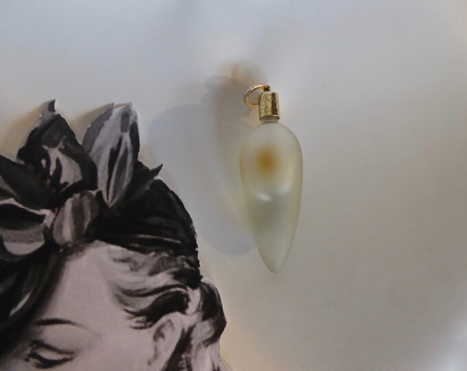 Vintage Lancôme flight. Collection bottle without perfume. 1957. Frosted glass in the shape of a drop. Perfume France. Bottle perfume fifties