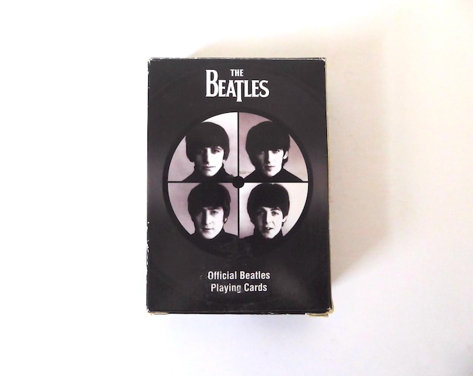 The Beatles playing cards. Vintage deck of cards. Official Beatles playing cards.
