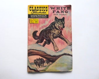 White Fang. Classic Illustrated. Juin 1967. Jack London. Comic Vintage.