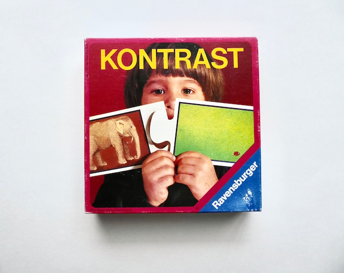 Kontrast game. Ravensburger. Made in West Germany. 1980. Vintage educational game