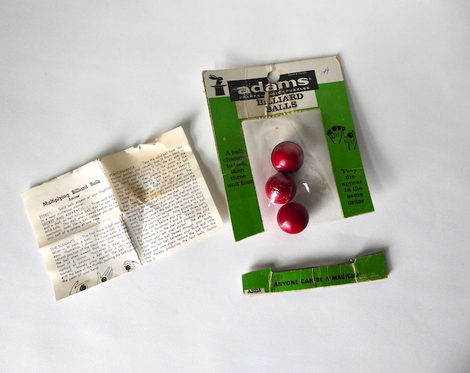 Adams Pranks Magic Puzzle. Vintage Magic Game. Multiplyng Billiard Balls. 1958