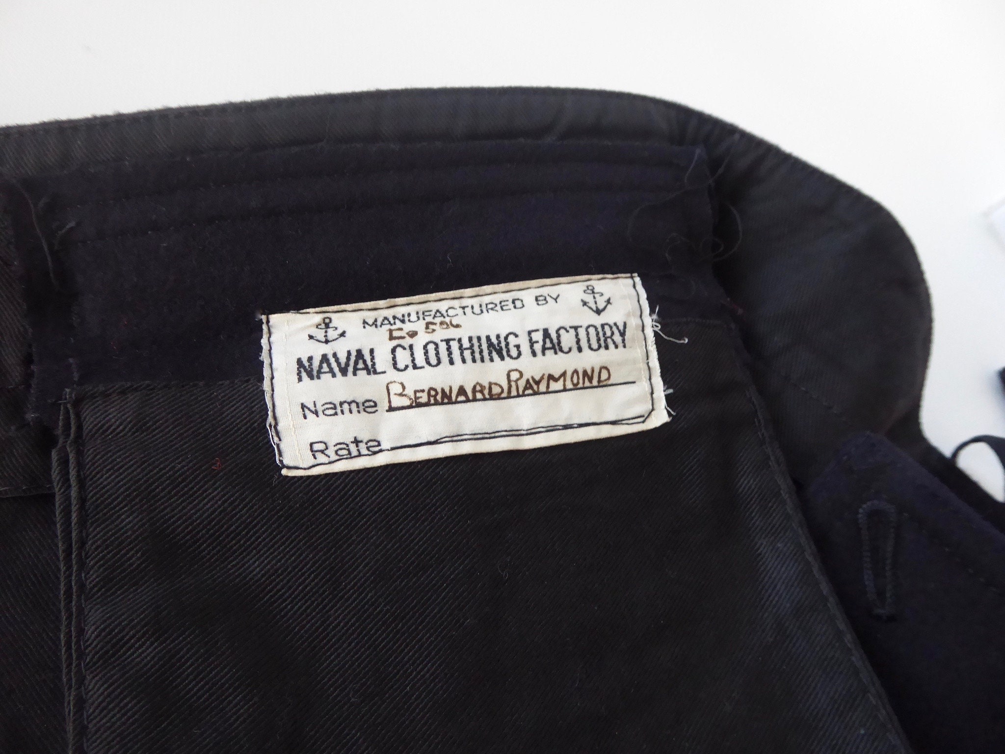 Sea wool trousers, sailor. vintage naval clothing factory.196011970
