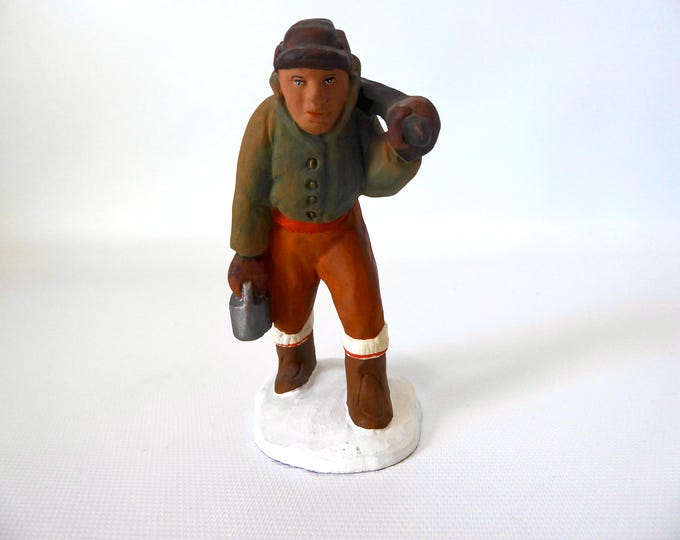 Charlevoix Santon. Lumberjack figurine. 1990. Quebec Heritage.