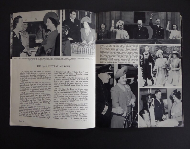King George Vl British royalty. 1951 Her Majesty/'s Golden Remembrance Book Windsor family Queen Elizabeth Mother Queen Elizabeth