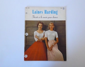 Harding Wool Magazine No. 106. Hand knitting for ladies. Year 1950.