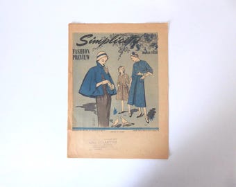 Simplicity. Fashion Preview. March 1959. Vintage fashion magazine.