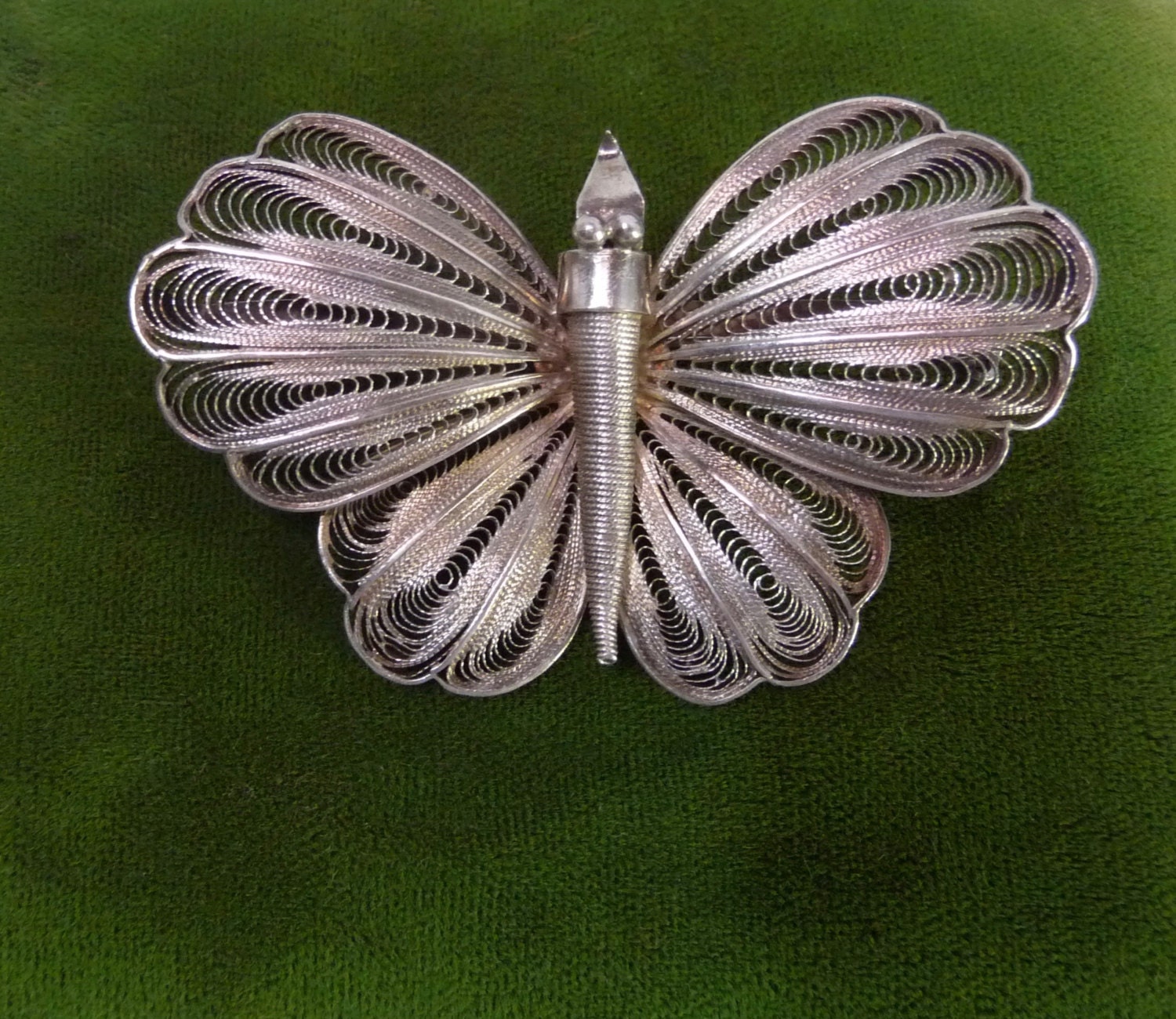 Vintage Silver Filigree Butterfly Brooch Vintage Silver Filigree Butterfly Brooch