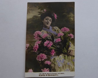 Vintage postcard with a love message. 1920