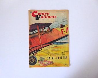 Valiant Hearts. July 24, 1960. Issue 30. Saint-Exupéry cover. Vintage comic.