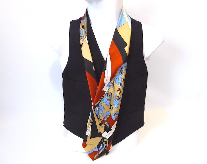 Louis Feraud tie. Paris. Year 1960. Geisha motif tie.