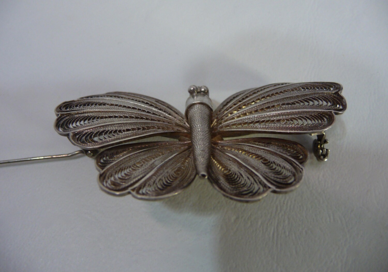 Vintage Silver Filigree Butterfly Brooch Vintage Silver Filigree Butterfly Brooch