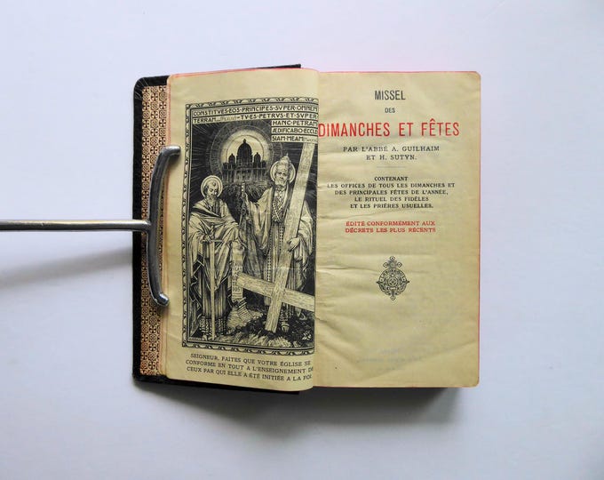 Sunday and Feast Missal. No. 1261. September 1937. Made in Belgium. Vintage prayer book.