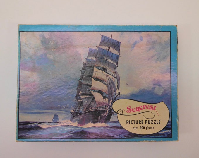 Vintage Seacrest puzzle. 600 pieces. Warren Built-rite Puzzle. 1960.