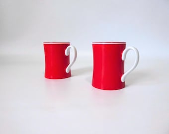 "Rondelet Rouge" porcelain coffee cup. Fitz and Floyd. Japan. 1980