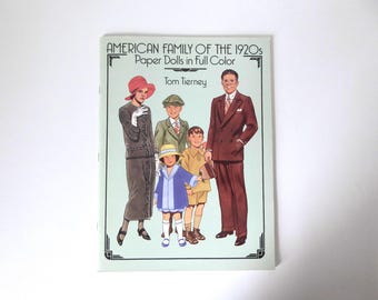 American Family of the 1920s. Paper Dolls in full color. Tom Tierney. 1988.