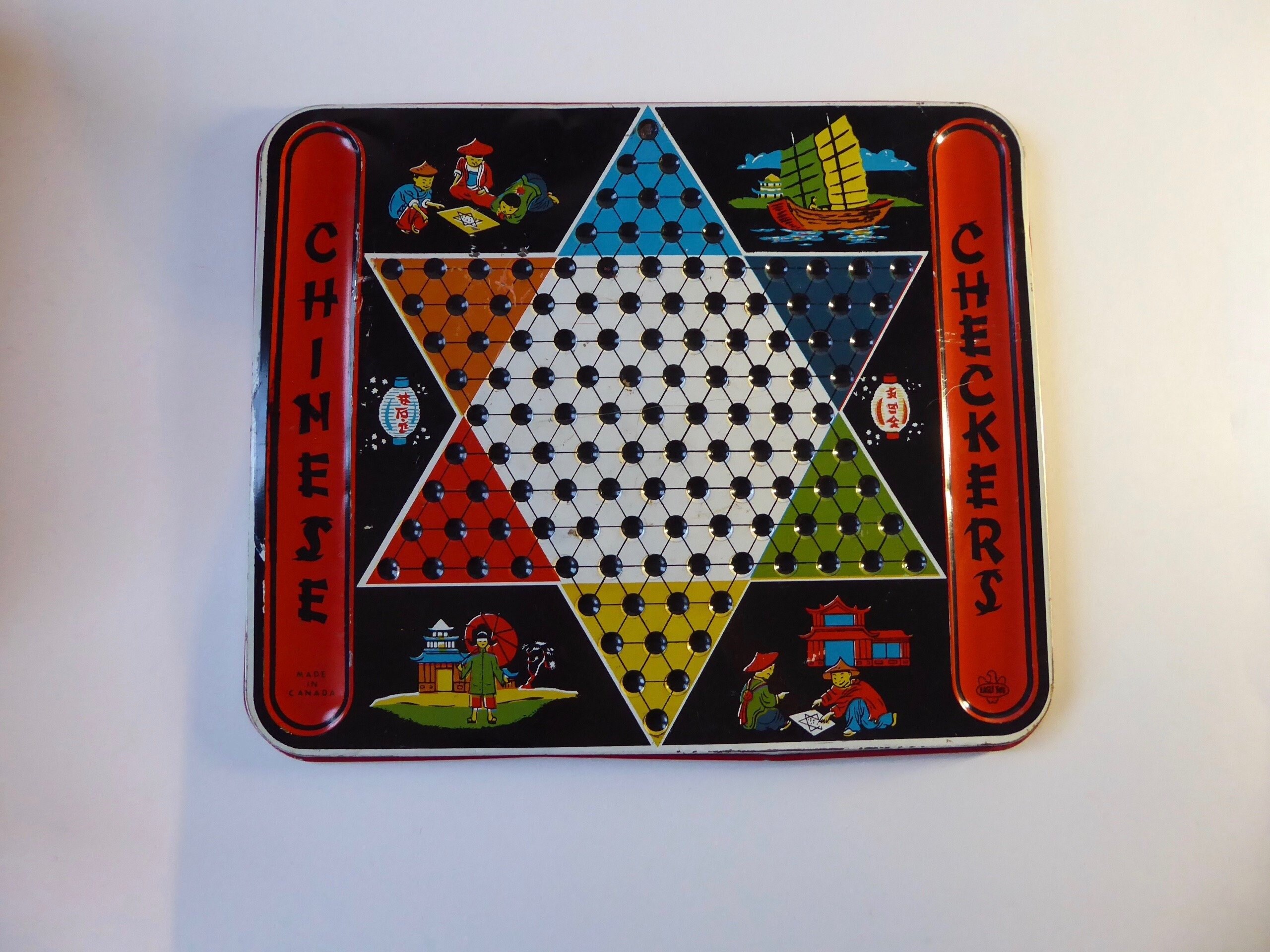 chinese checkers metal game board