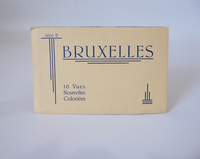 Booklet 10 postcards Brussels. 1930. GDP. Phototyp.Indust.Belge. Vintage postcard. Brussels panorama.