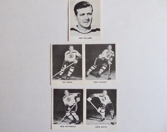 Lot Hockey NHL Coca-Cola 1965-1966 cards. Boston Bruins. John Buck. Bob Woytowich. Tom Williams. Ted green. Ron Stewart. Vintage hockey.