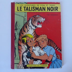 Tintin magazine. The Adventures of Pom and Teddy. The Black Talisman. F. Craenhals. Original Belgian edition. 1st quarter 1958.