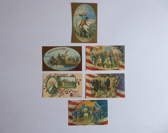 George Washington postcard set. Merrimack publishing. Printed in Hong Kong. 1970. War of Independence. American Revolution.