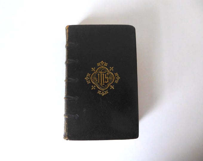 Missal for the faithful. Desclée, Lefebvre et cie. 1901. Full leather cover. Vintage prayer book.