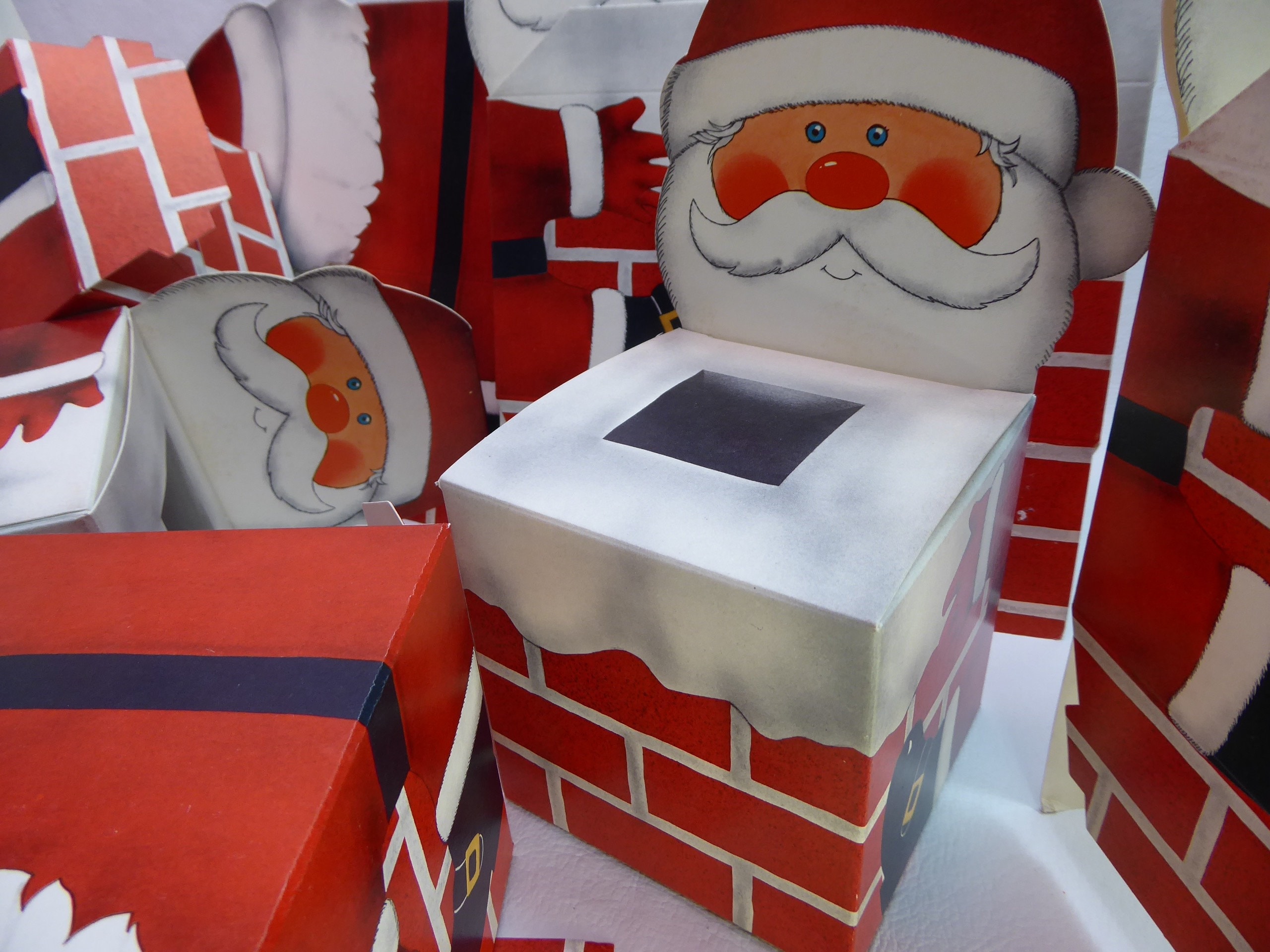 Storage Box//holiday Box//santa in Chimney//vhs// 5x7 Photo Storage 