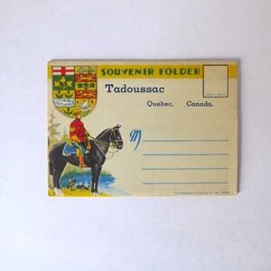 Souvenir Folder Tadoussac Québec Canada. Carnet carte postale série photos. Canada touristique vintage.