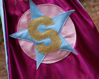 FREE Mask - Princess Cape - Pink Light Blue Cape - Gold Superhero - Two year old Girl Cape - Girls Capes  - Girls Halloween Costume