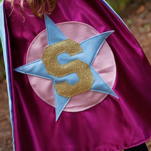 FREE Mask - Princess Cape - Pink Light Blue Cape - Gold Superhero - Two year old Girl Cape - Girls Capes  - Girls Halloween Costume