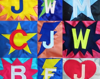 Personalized Superhero Cape - Custom Initial & Shape