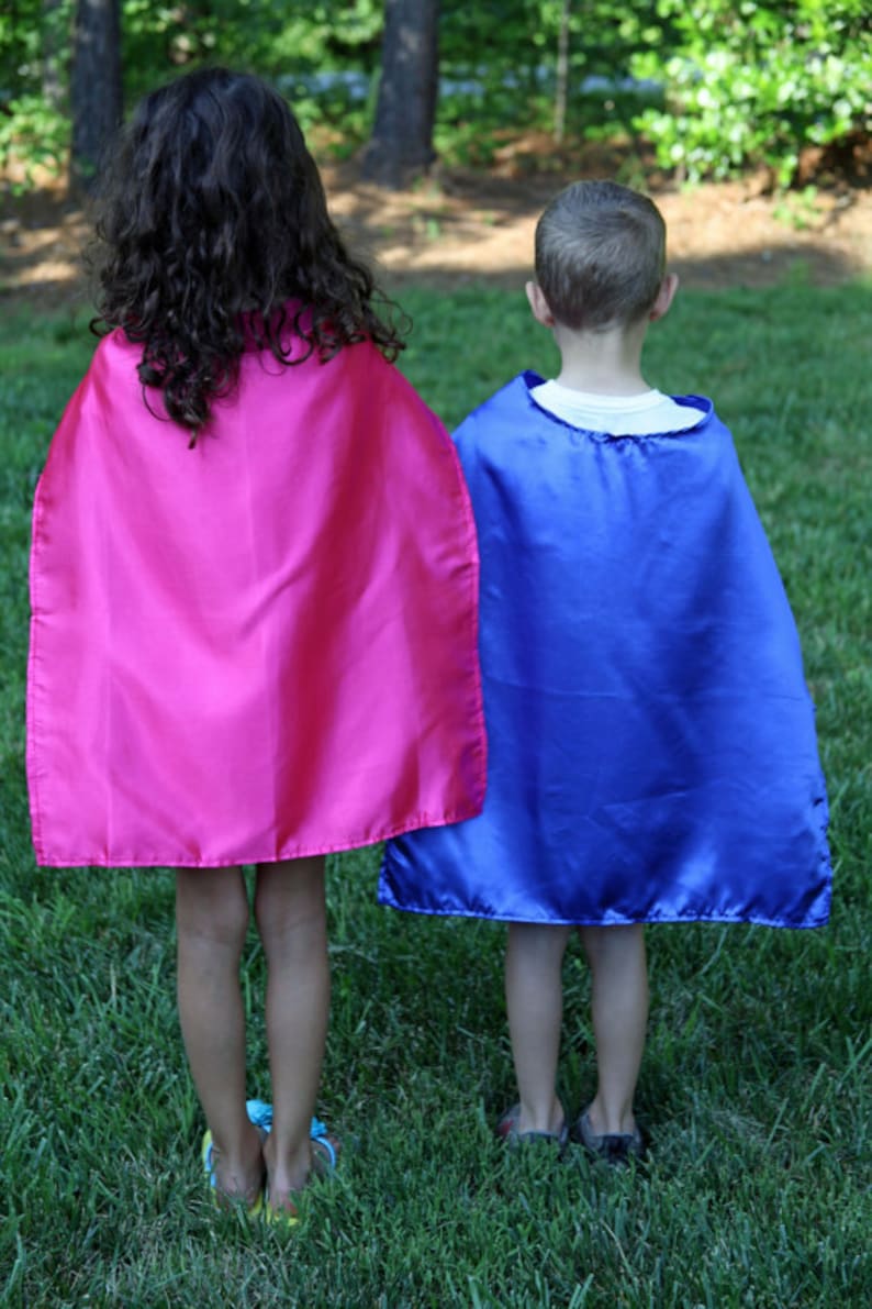 Plain Satin SUPERHERO CAPES Superhero Party Favors Capes image 1