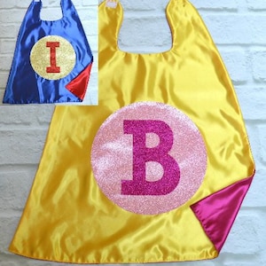 Superhero Cape-Cape-Personalized Cape with Initial-Free Shipping and FREE MASK
