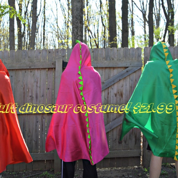 Adult Dinosaur Cape Costume. Adult Cape.  Dinosaur Costume for Adult. Adult Costume. Teen Costume. Science Lover Gift. Tween Costume.