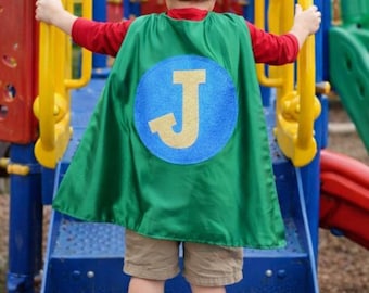 Superhero Cape-Cape-Personalized Cape with Initial-Free Shipping and FREE MASK